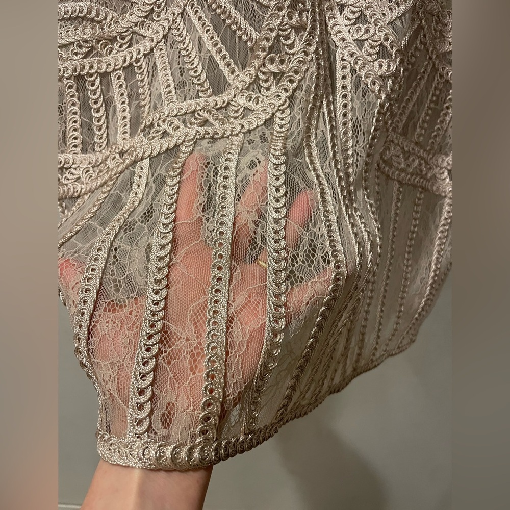 Chicos | Travelers™ Collection Embroidered Lace Jacket | Large - Picture 4 of 9